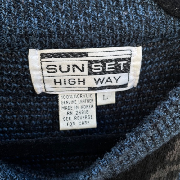 Vintage Sweater with Leather Details - Picture 3 of 6